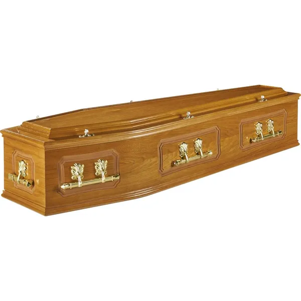 Mottram oak veneered coffin