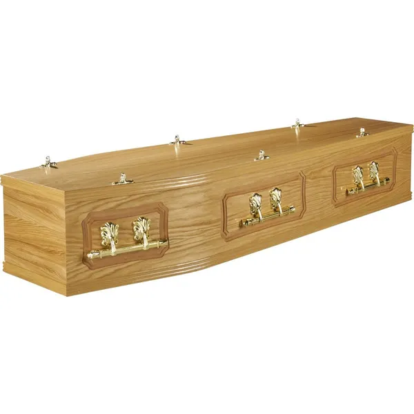 Murrow oak veneered coffin